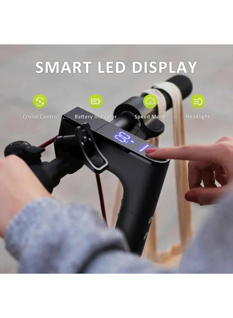 ويندهورس سكوتر كهربائي خفيف الوزن قابل للطي، سرعة 30 كم/ساعة، محرك 350 واط، بطارية 36 فولت 8 أمبير، إطارات 8.5 بوصة، مدى 30 كم، شاشة عرض رقمية - Image 3